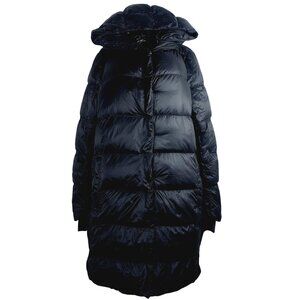 Athleta Midnight Black Long Puffer Coat